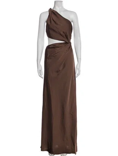 Pre-owned Misha One-shoulder Sleeveless Top W/ Tags In Brown