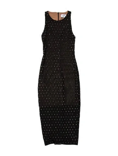 Pre-owned Misha Printed Knee-length Dress W/ Tags In Brown