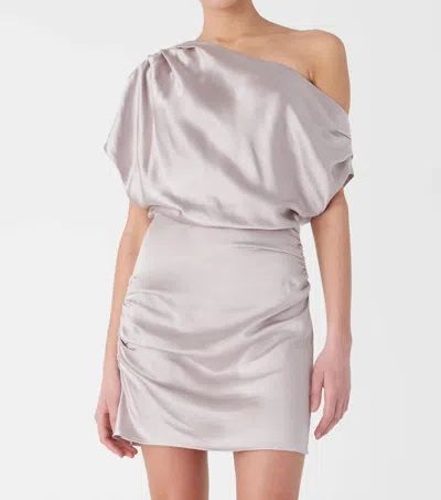 Misha Rocio Mini Dress In Lunar Silver In Gray