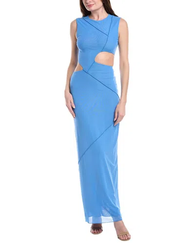 Misha Salli Mesh Gown In Blue