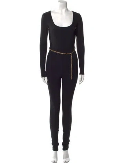 Pre-owned Misha Scoop Neck Jumpsuit W/ Tags In Black