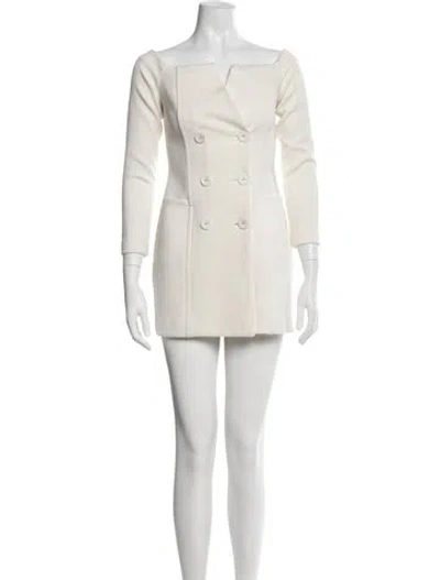 Pre-owned Misha Square Neckline Mini Dress In Neutrals