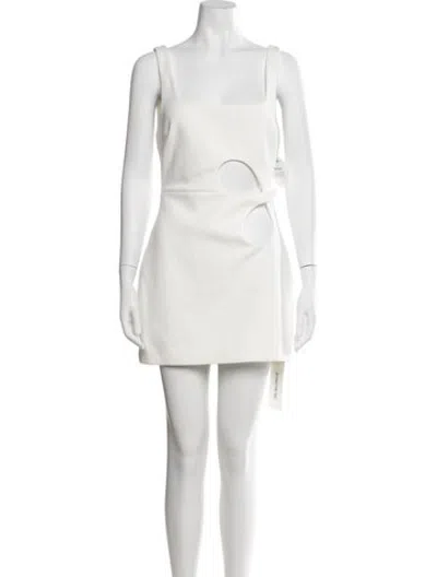 Pre-owned Misha Square Neckline Mini Dress In Neutrals