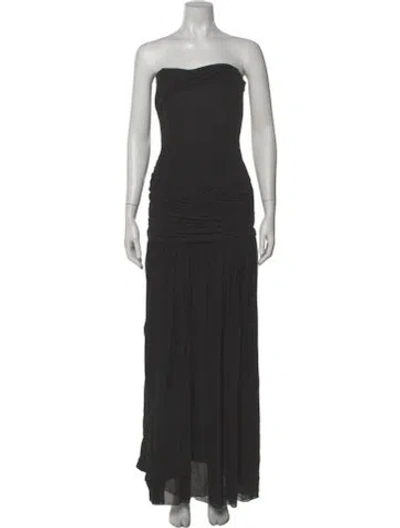 Pre-owned Misha Strapless Midi Length Dress W/ Tags In Gray
