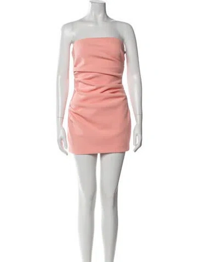 Pre-owned Misha Strapless Mini Dress In Pink