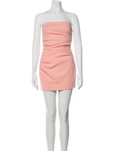 Pre-owned Misha Strapless Mini Dress In Pink