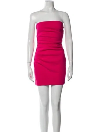 Pre-owned Misha Strapless Mini Dress W/ Tags In Pink