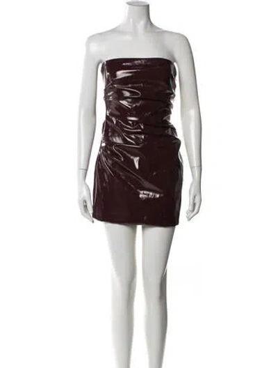 Pre-owned Misha Strapless Mini Dress In White