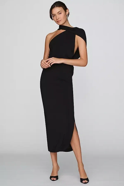 Misha Structured Maxi Dress In Black
