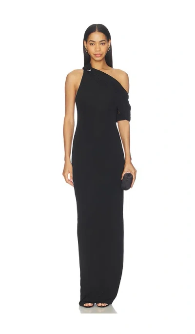 Misha The Camden Dry Jersey Maxi Dress In Black