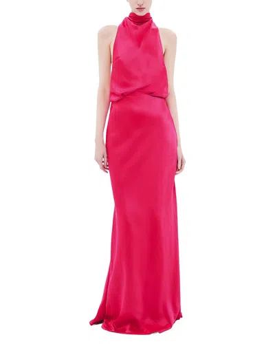 Misha The 'cameron' Satin Dress In Pink