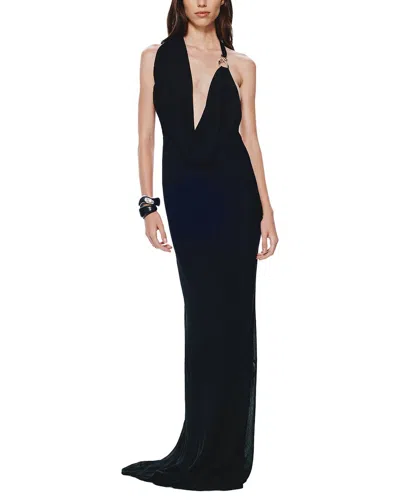 Misha The 'cascada' Draped Dress In Black