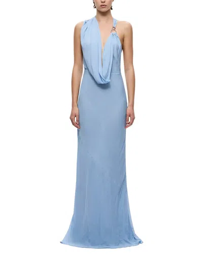Misha The Cascada Draped Dress In Blue