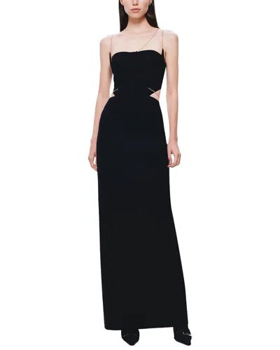 Misha The 'cyrus' Chain Suiting Wool-blend Dress In Black