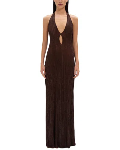 Misha The 'echo' Sleeveless Knit Dress In Brown