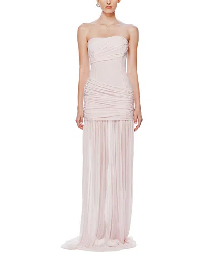 Misha The Lilia Satin Dress In Pink