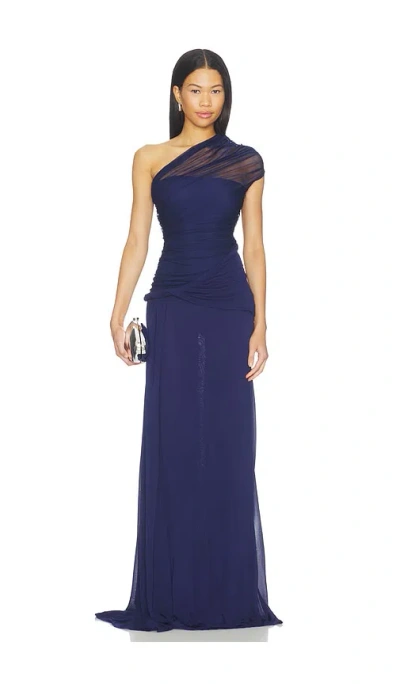 Misha The Interwoven Dress In Blue