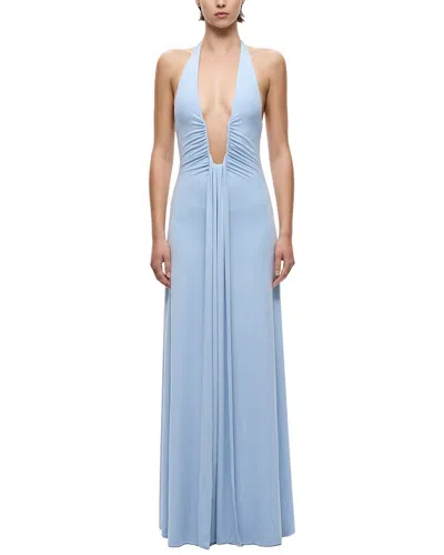 Misha The 'jennifer' Cupro Dress In Blue