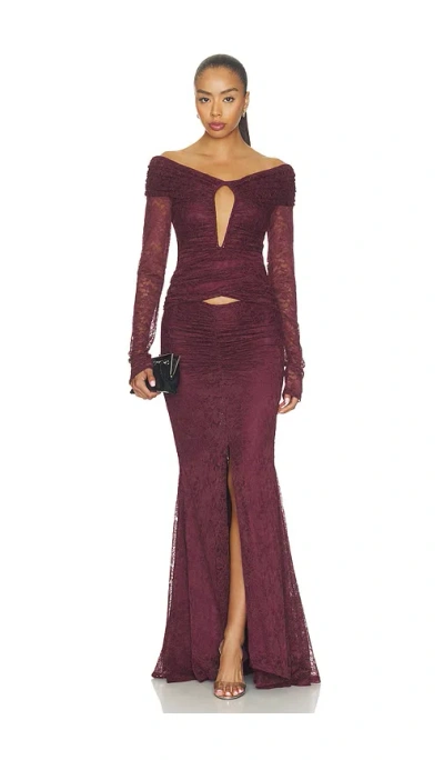 Misha The Kali Ruffle Lace Dress In Animal Print
