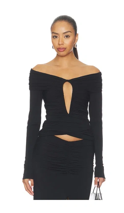 Misha The Keyhole Top In 블랙