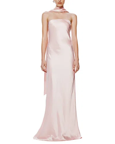 Misha The Lilia Satin Dress In Pink