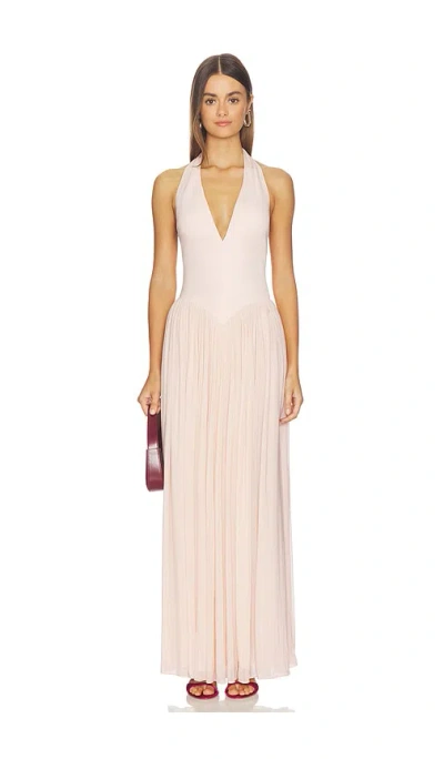 Misha The Ophelia Jersey Maxi Dress In Pink
