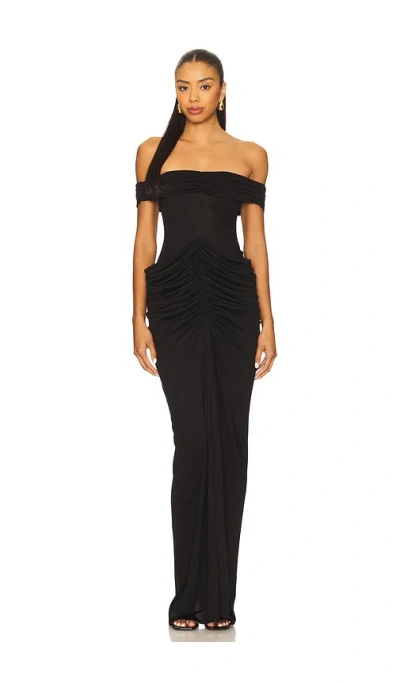 Misha The Polaris Cupro Dress In Black