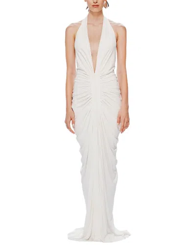 Misha The 'venus' Gathered Cupro Dress In White
