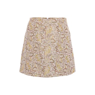 Misha Vaidya Women's Gold Valentina Skirt - Jacquard