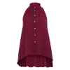 Misha Vaidya Women's Red Kaia Top - Berry In Red