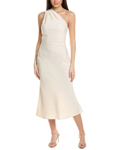 knee length dresses for ladies Rihoas Satin V Neck A-Line Midi Dress main image 1