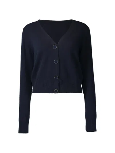Misha V-neck Cashmere Cardigan In Blue