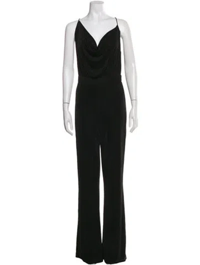 Pre-owned Misha V-neck Jumpsuit In Gray
