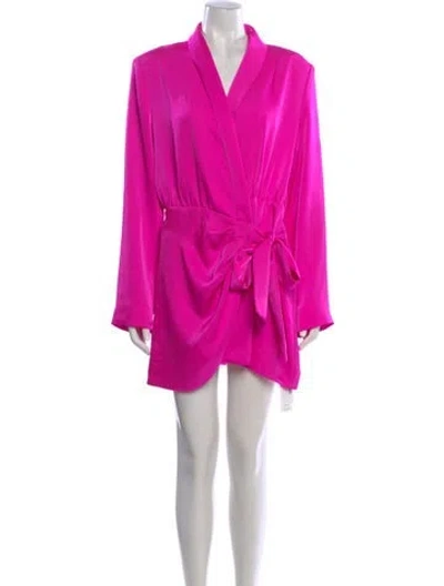 Pre-owned Misha V-neck Mini Dress W/ Tags In Pink