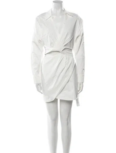 Pre-owned Misha V-neck Mini Dress W/ Tags In White