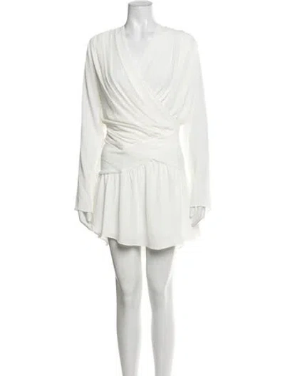 Pre-owned Misha V-neck Mini Dress W/ Tags In White