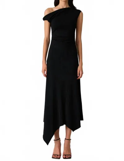 Misha Women's Alma Matte Jersey Midi Dress In Black