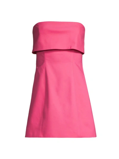 Misha Women's Jemma Strapless Cotton Minidress In Tulip Pink Exclusive
