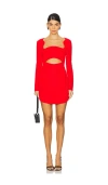 Misha X Revolve Hazel Mini Dress In Scarlet Red