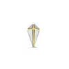 Mishka Men's Gold / Silver Blaze Mini Mono Mini Silver Earring With Gold Detail