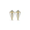 Mishka Men's Gold / Silver Blaze Mini Silver Earrings With Gold Detail
