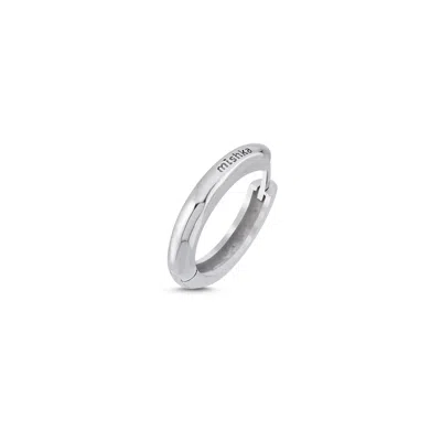 Mishka Men's Perfect Circle Silver Mono Earring