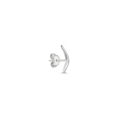 Mishka Men's Return Bumerang Silver Mono Earring