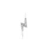 Mishka Men's White / Silver Flash Silver Mono Stud Earring