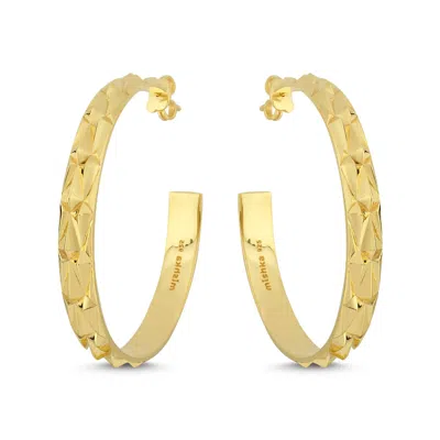 Mishka Women's Allure Gold Vermeil Hoop Earrings
