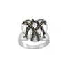 Mishka Women's Chained Love Ring Silver In Silver