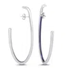Mishka Women's Flow Hoop Earrings Silver In Silver