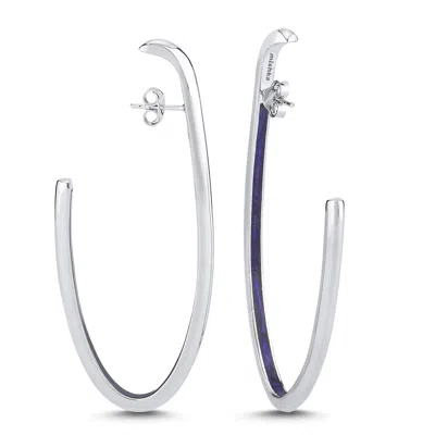Mishka Women's Flow Hoop Earrings Silver