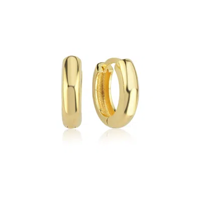 Mishka Women's Gold Circle Vermeil Huggie Hoop Earrings