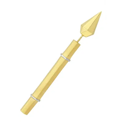 Mishka Women's Gold / Silver Spirit Elongated Gold Vermeil Ear Pin